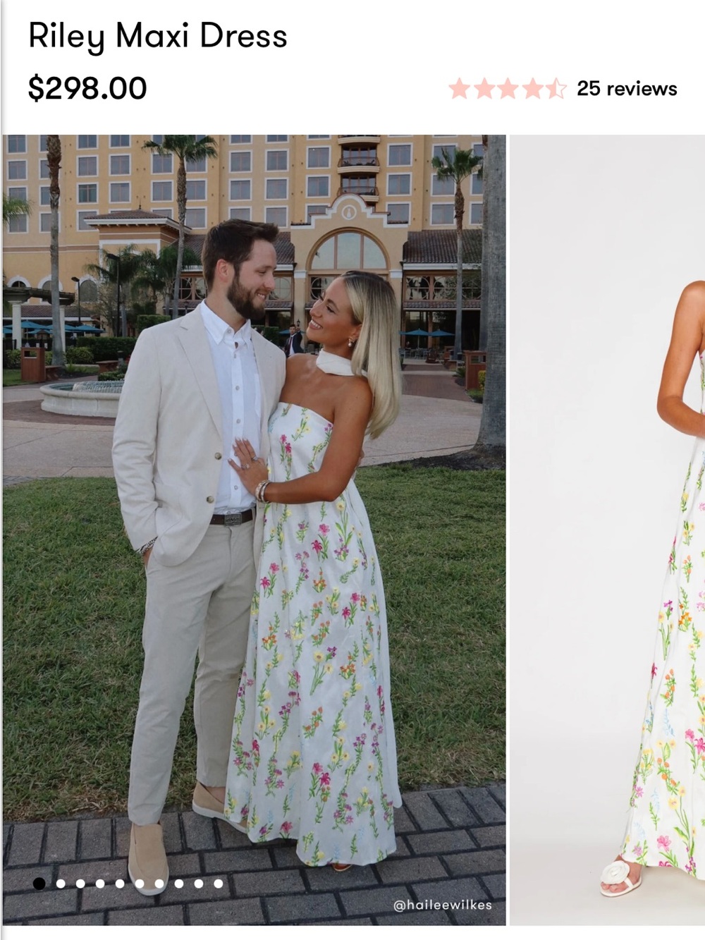 Show Me Your MuMu Riley White Floral Strapless Maxi Dress